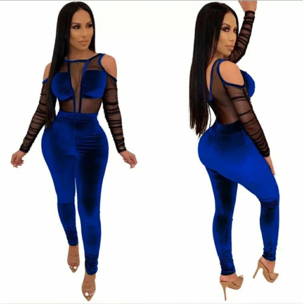 Party Jumpsuit / velvet  jumpsuit
